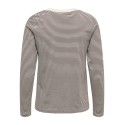 JDY Pisa langærmet print bluse - Cloud Dancer COFFEE BEAN