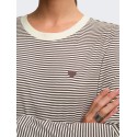 JDY Pisa langærmet print bluse - Cloud Dancer COFFEE BEAN