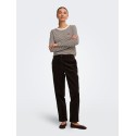 JDY Pisa langærmet print bluse - Cloud Dancer COFFEE BEAN