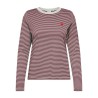 JDY Pisa langærmet print bluse - Cloud Dancer WINDSOR WINE