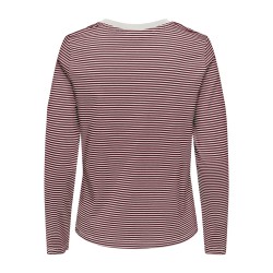 JDY Pisa langærmet print bluse - Cloud Dancer WINDSOR WINE
