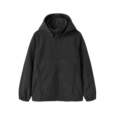 NAME IT Kids Alfa softshell jakke - Sort