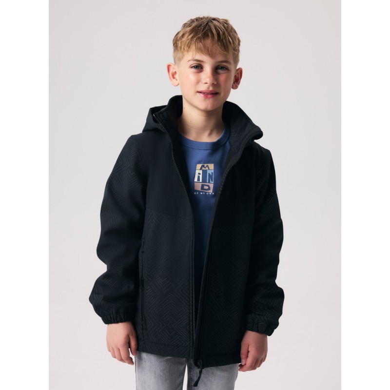 NAME IT Kids Alfa softshell jakke - Sort