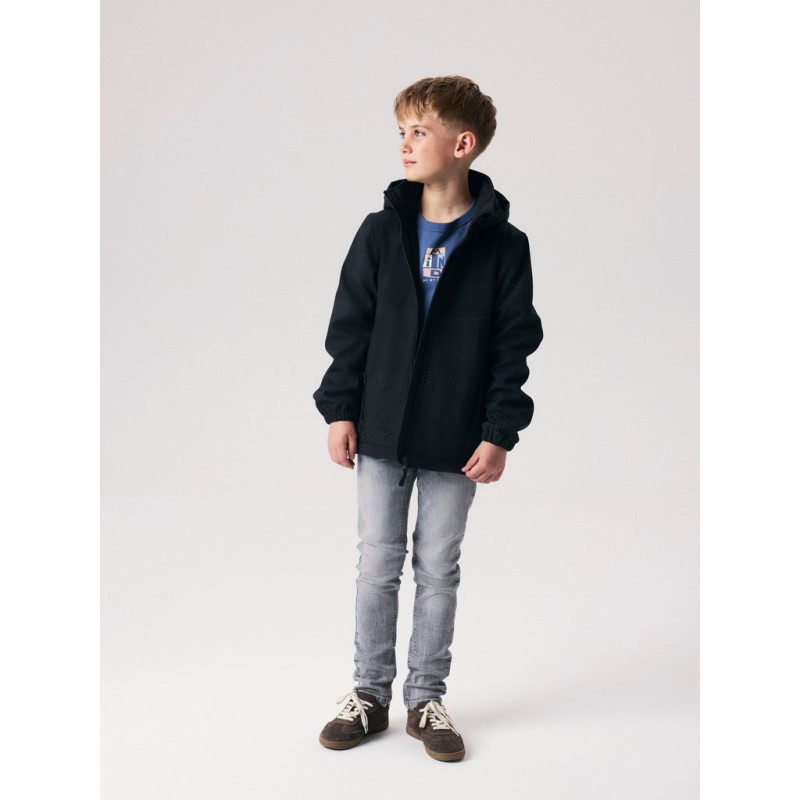 NAME IT Kids Alfa softshell jakke - Sort