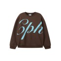 NAME IT KIDS Lana langærmet relaxed sweatshirt - Chocolate Brown