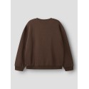 NAME IT KIDS Lana langærmet relaxed sweatshirt - Chocolate Brown