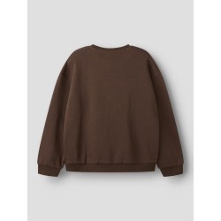 NAME IT KIDS Lana langærmet relaxed sweatshirt - Chocolate Brown