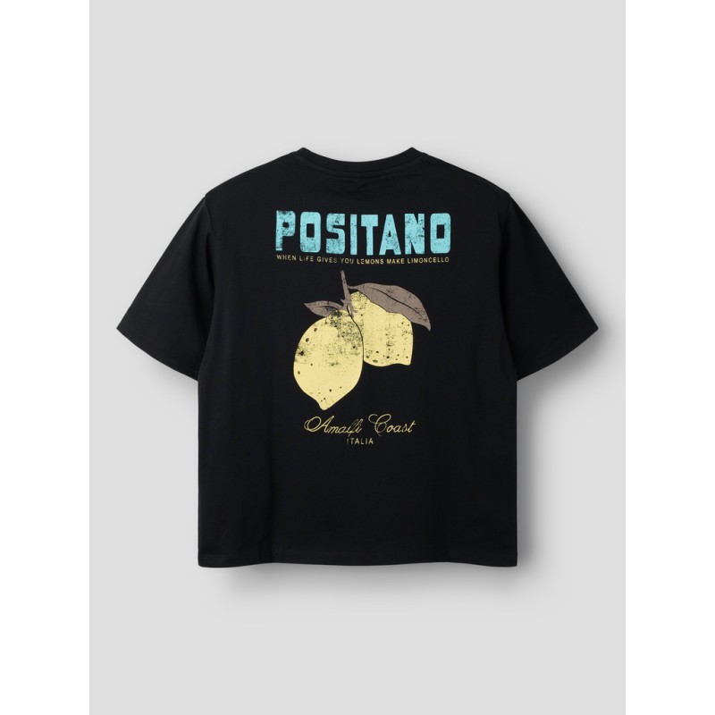 NAME IT Kids Lion kortærmet t-shirt - Black Beauty