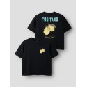NAME IT Kids Lion kortærmet t-shirt - Black Beauty