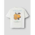 NAME IT Kids Lion kortærmet t-shirt - Cloud Dancer