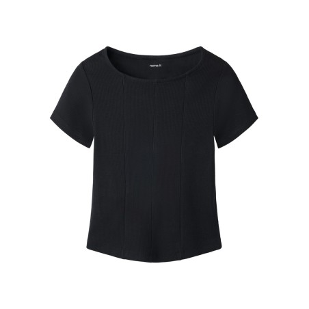 NAME IT Kids Lena kortærmet slim top - Black Beauty