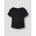 NAME IT Kids Lena kortærmet slim top - Black Beauty