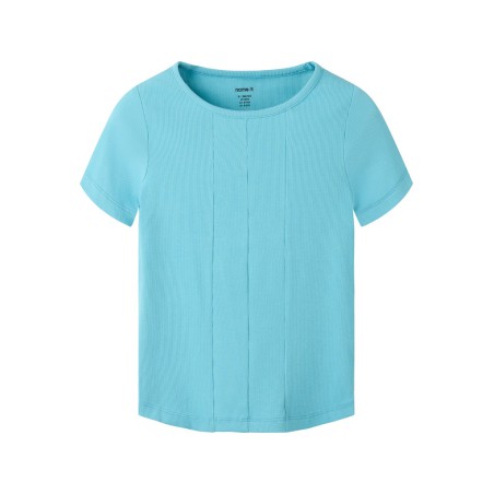NAME IT Kids Lena kortærmet slim top - Milky Blue