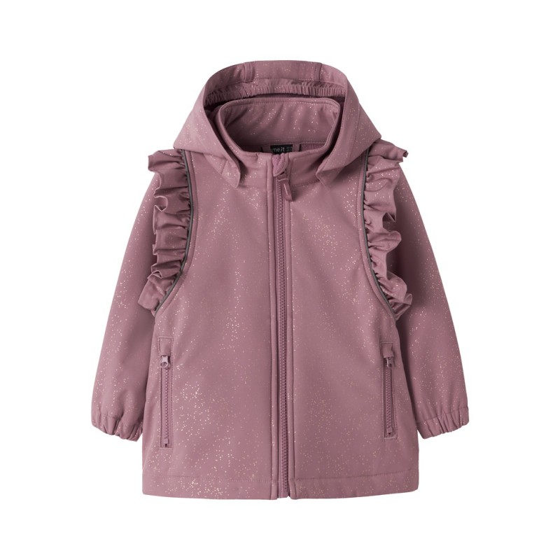 NAME IT Mini Alfa softshell flæse jakke - Wistful Mauve