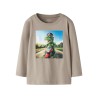 NAME IT Mini Voto langærmet bluse - Vintage Khaki DINO MOTORCYCLE