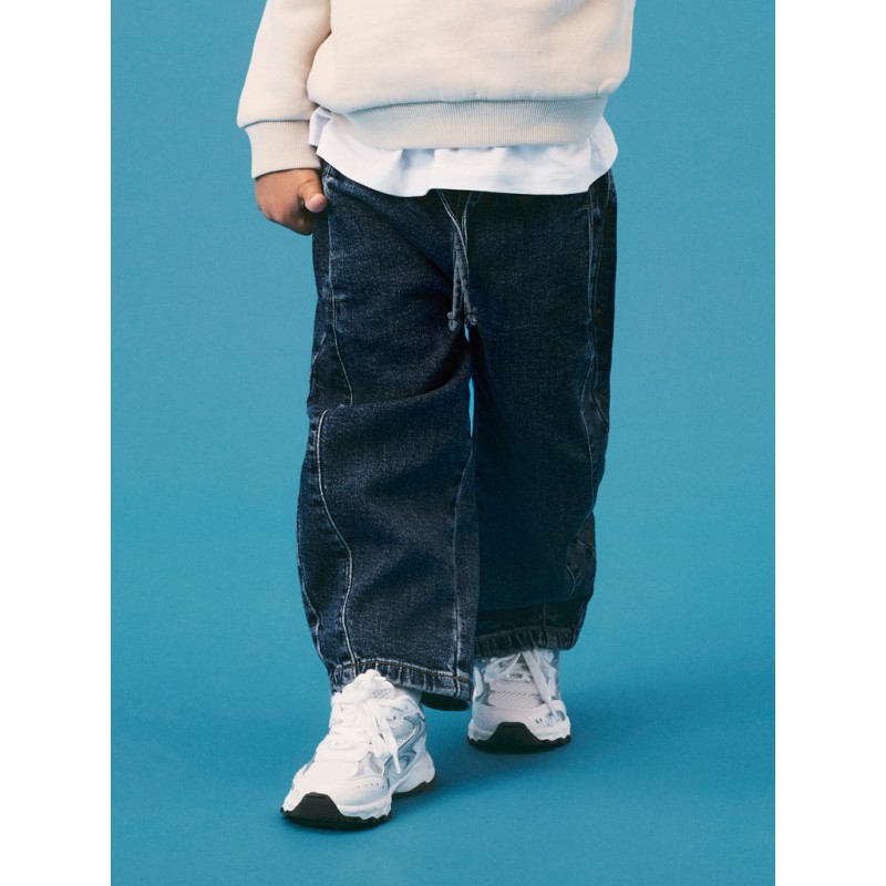 NAME IT Mini Ben barrel denim jeans - Medium Blue Denim