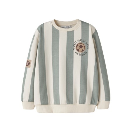 NAME IT Mini Lane langærmet sweatshirt - Antique White