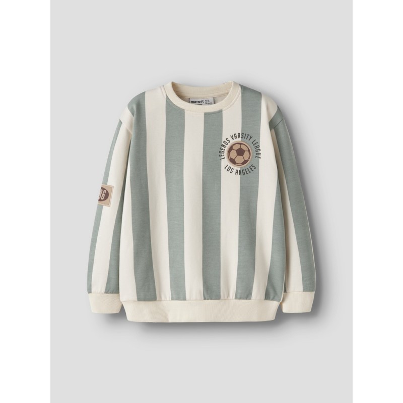 NAME IT Mini Lane langærmet sweatshirt - Antique White