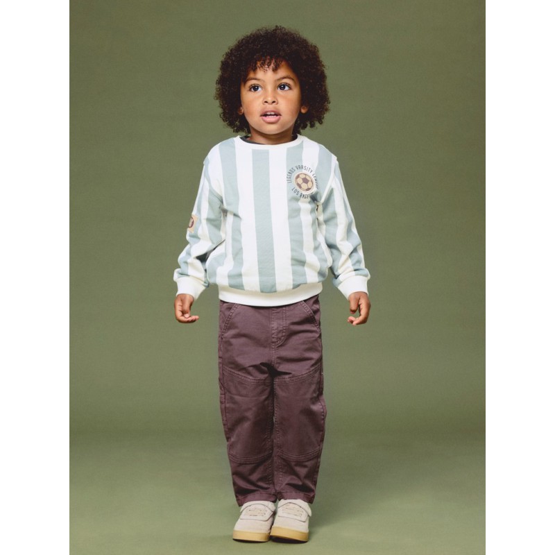 NAME IT Mini Lane langærmet sweatshirt - Antique White