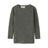 NAME IT Mini Wax uld rib langærmet bluse - Mulled Basil