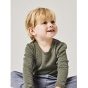 NAME IT Mini Wax uld rib langærmet bluse - Mulled Basil