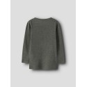 NAME IT Mini Wax uld rib langærmet bluse - Mulled Basil