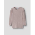 NAME IT Mini Wax uld rib langærmet bluse - Violet Ice