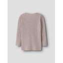 NAME IT Mini Wax uld rib langærmet bluse - Violet Ice