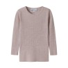 NAME IT Mini Wax uld rib langærmet bluse - Violet Ice