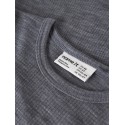 NAME IT Mini Wax uld rib langærmet bluse -  Folkstone Gray