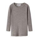NAME IT Mini Wax uld rib langærmet bluse - Satellite