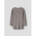 NAME IT Mini Wax uld rib langærmet bluse - Satellite