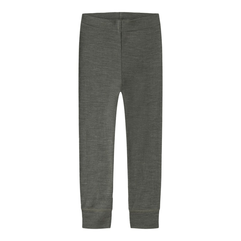 NAME IT MINI Wax uld rib leggings - Mulled Basil