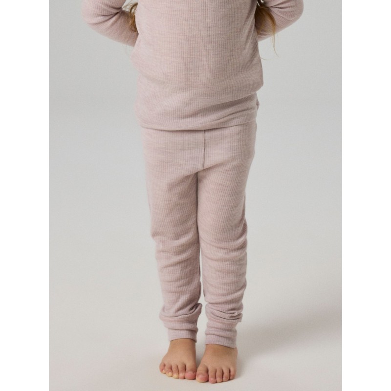 NAME IT MINI Wax uld rib leggings - Violet Ice