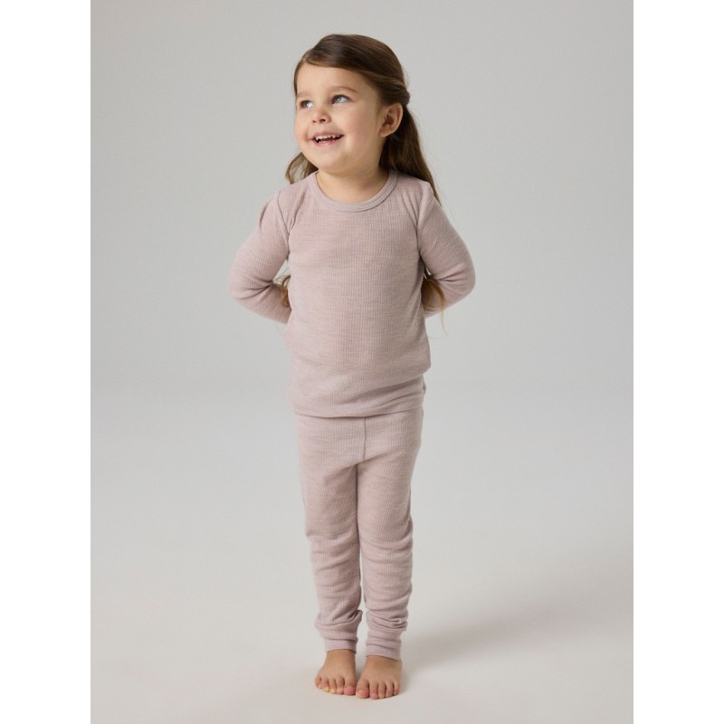 NAME IT MINI Wax uld rib leggings - Violet Ice