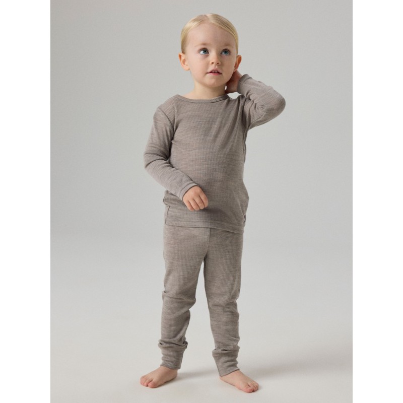 NAME IT MINI Wax uld rib leggings - Satellite