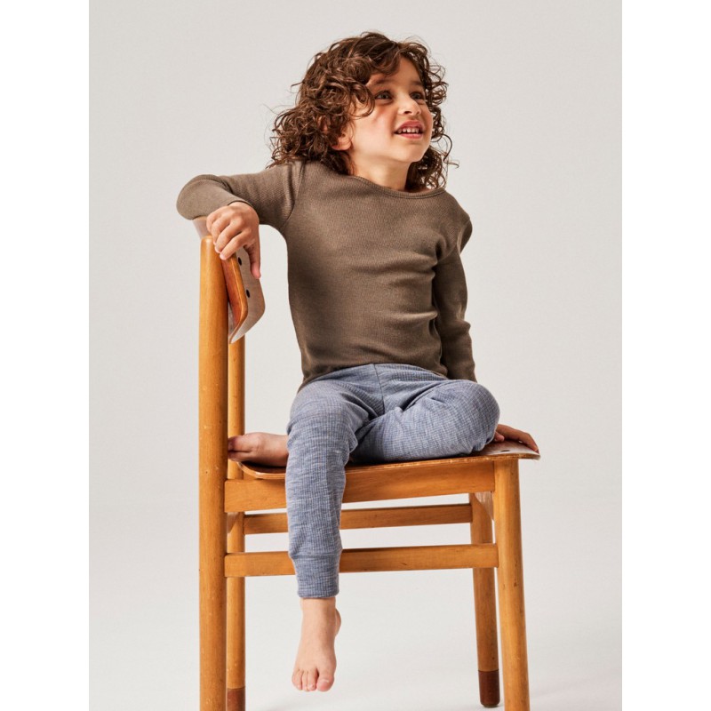 NAME IT MINI Wax uld rib leggings - Folkstone Gray