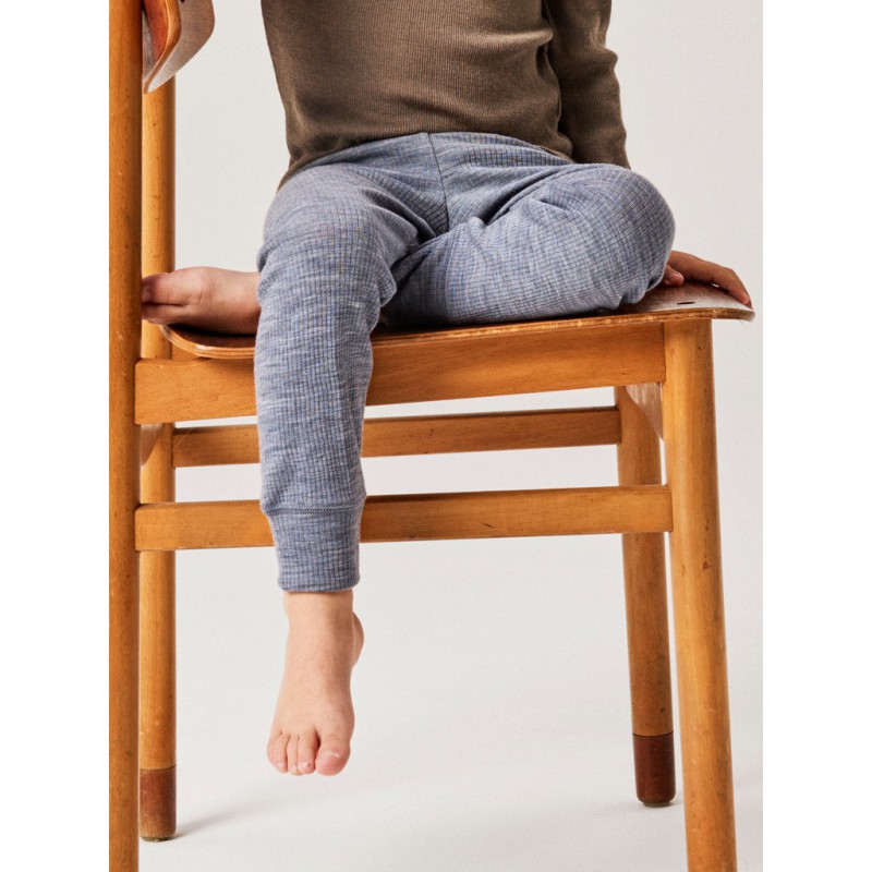 NAME IT MINI Wax uld rib leggings - Folkstone Gray