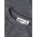 NAME IT BABY Wax langærmet uld bodystocking - Folkstone Gray