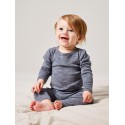 NAME IT BABY Wax langærmet uld bodystocking - Folkstone Gray