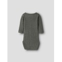 NAME IT BABY Wax langærmet uld bodystocking - Mulled Basil