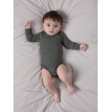 NAME IT BABY Wax langærmet uld bodystocking - Mulled Basil