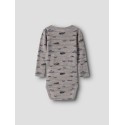 NAME IT Baby Wang uld rib langærmet bodystocking - Satellite