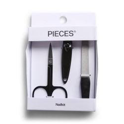 PIECES Fenna neglesæt - Sort