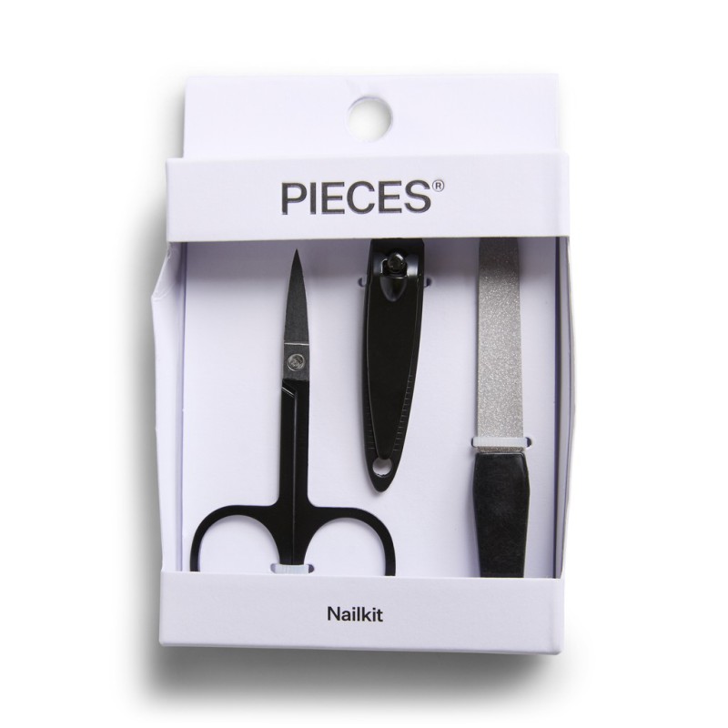 PIECES Fenna neglesæt - Sort