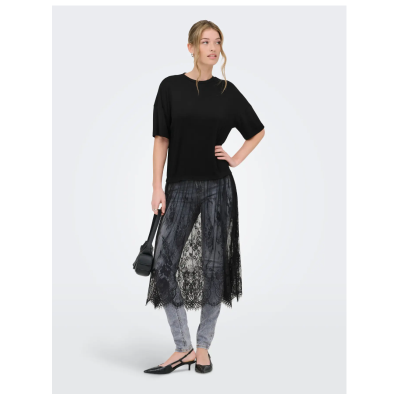 ONLY Tahlia blonde kjole top - Sort