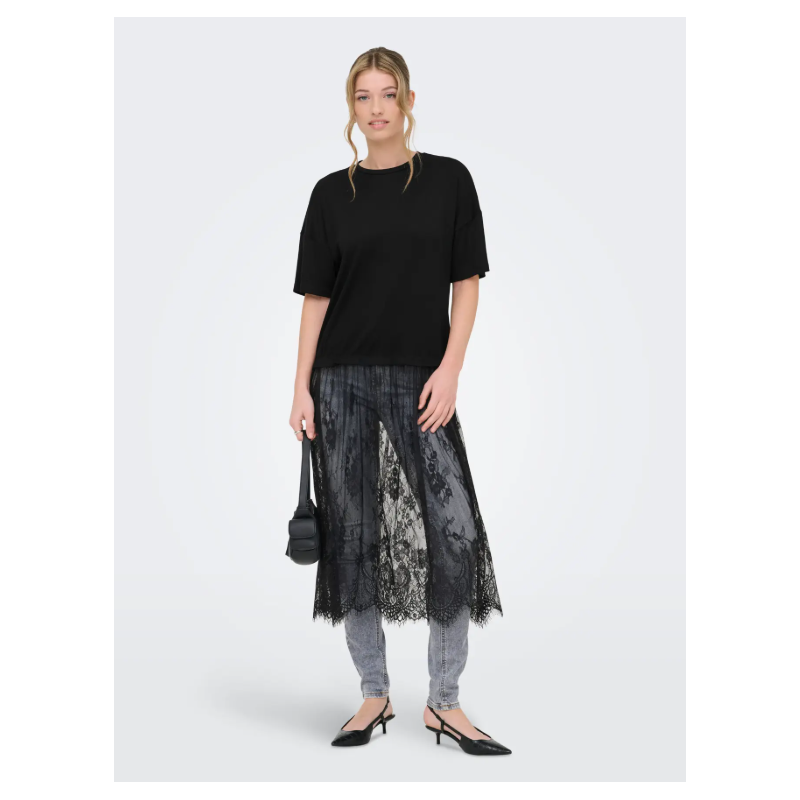 ONLY Tahlia blonde kjole top - Sort
