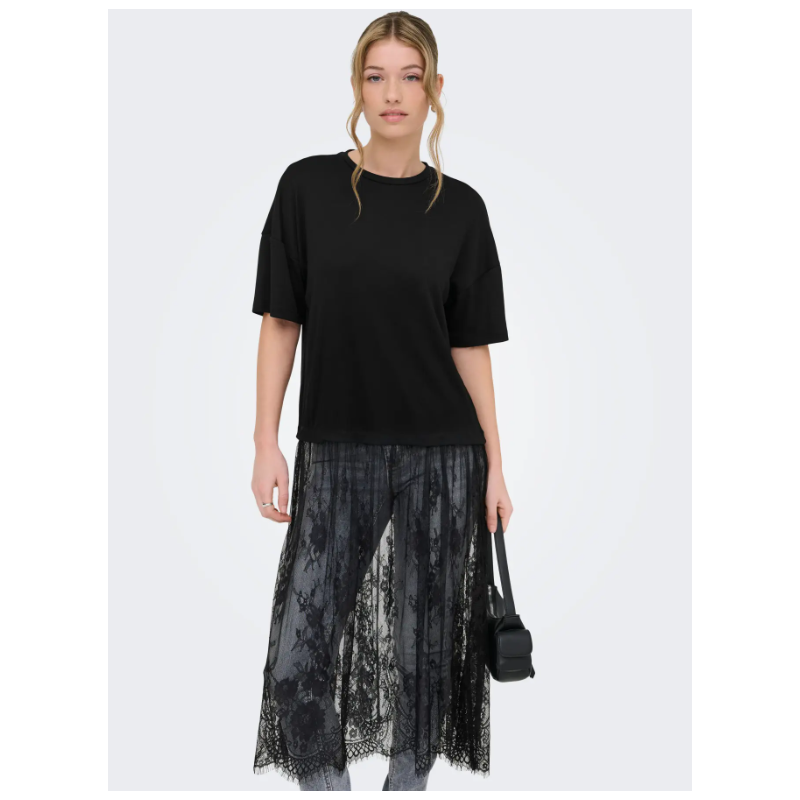 ONLY Tahlia blonde kjole top - Sort