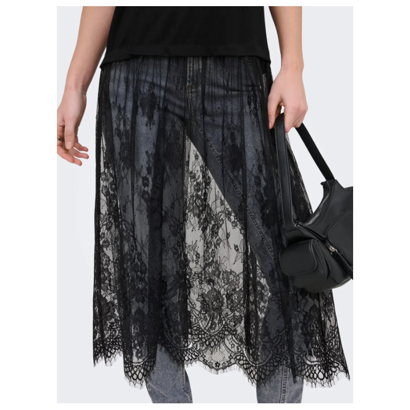 ONLY Tahlia blonde kjole top - Sort