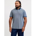 JACK & JONES PLUS Blualves Kortærmet polo - Insignia Blue/ White Melange